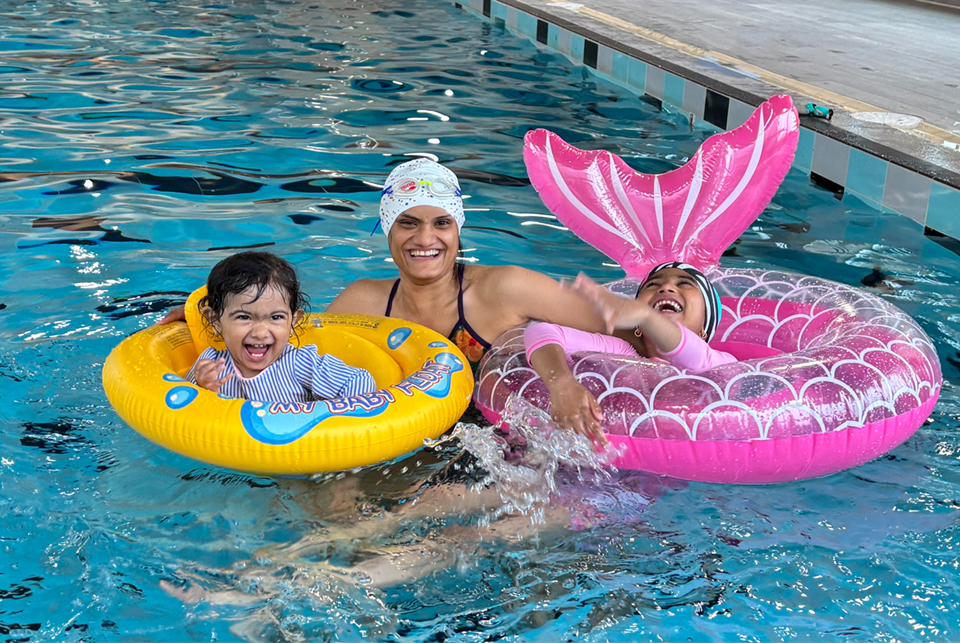 “Private swim lessons at Dive Right In in HRM with instructor Anushka Sudhakar”